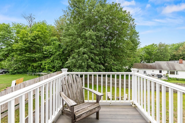 534 Summit St, Portland, ME 04103 - wooden deck with a yard