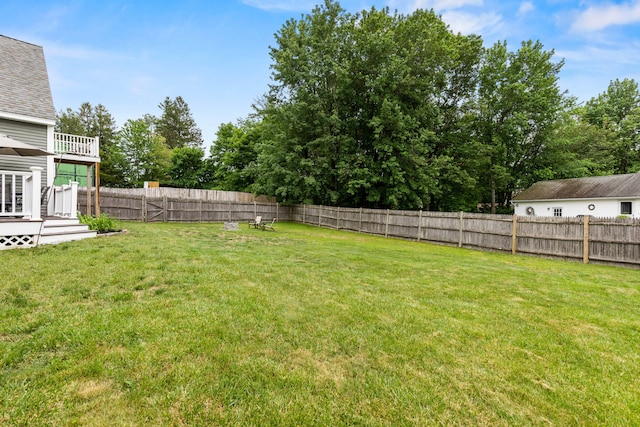 534 Summit St, Portland, ME 04103 - fenced backyard with a deck