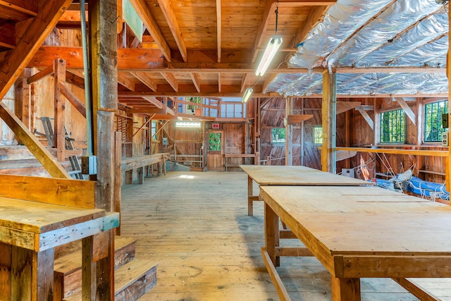 36 Hodgdon Rd, Westport Island, ME 04578 - misc room with wood-type flooring and healthy amount of natural light