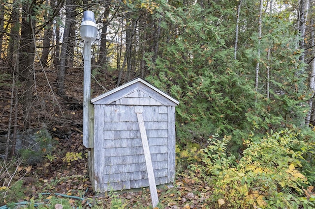 36 Hodgdon Rd, Westport Island, ME 04578 - view of shed with a view of trees