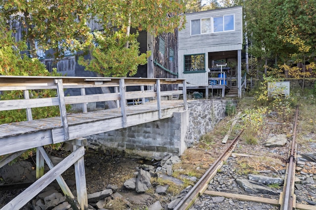 36 Hodgdon Rd, Westport Island, ME 04578 - view of property exterior with a deck