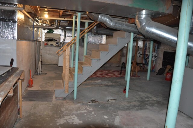 5 Charles St, Orono, ME 04473 - unfinished basement featuring stairs