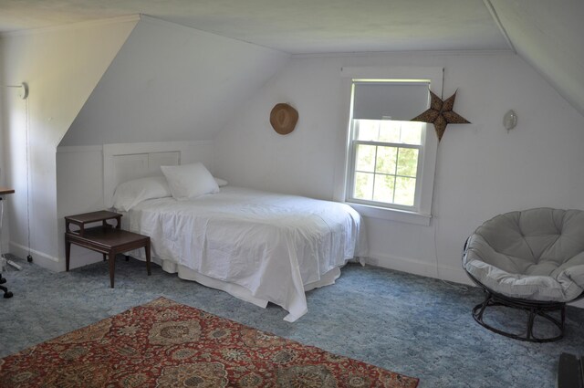5 Charles St, Orono, ME 04473 - carpeted bedroom featuring vaulted ceiling