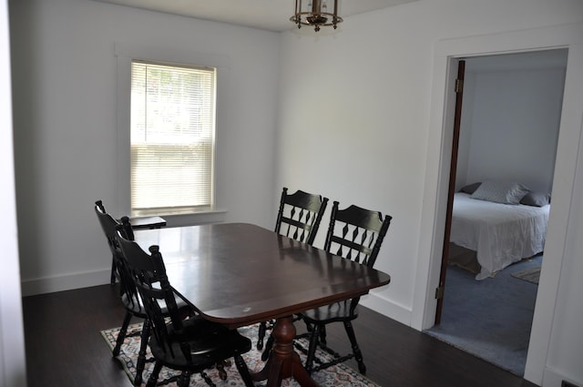 5 Charles St, Orono, ME 04473 - dining space featuring dark wood finished floors and baseboards