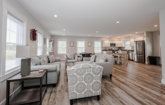 3 Jennifer Ln Unit 1, Wells, ME 04090 - living room with light wood-style flooring and recessed lighting