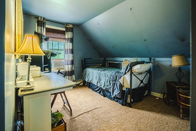 10 Empire Way, Portland, ME 04103 - bedroom with carpet flooring, lofted ceiling, and cooling unit
