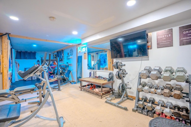 10 Empire Way, Portland, ME 04103 - exercise room featuring recessed lighting and carpet