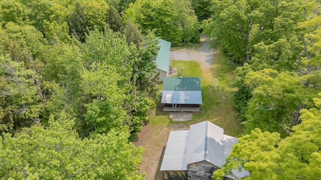 52 Judkins Rd, Harmony, ME 04942 - aerial view of property and surrounding area with a heavily wooded area