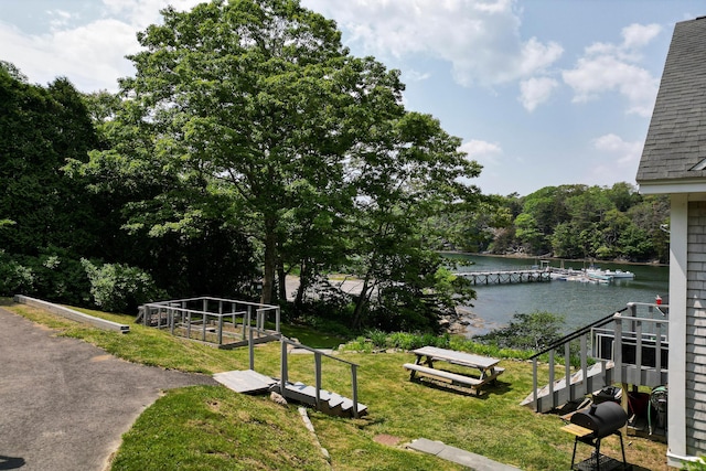 2301 State Route 129, South Bristol, ME 04568 - view of grassy yard featuring a water view and a boat dock