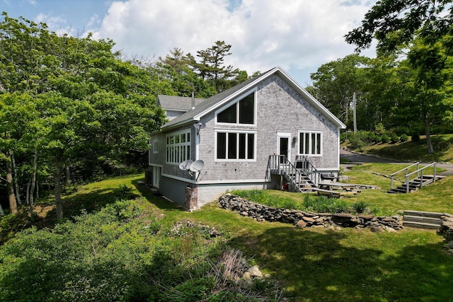 2301 State Route 129, South Bristol, ME 04568 - back of property featuring a yard