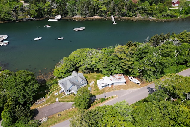 2301 State Route 129, South Bristol, ME 04568 - aerial view of property and surrounding area featuring a nearby body of water