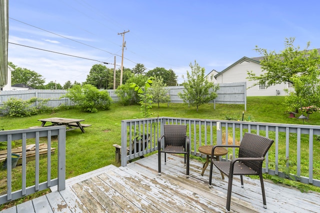 2 Laase Ave, Lewiston, ME 04240 - wooden terrace featuring a fenced backyard