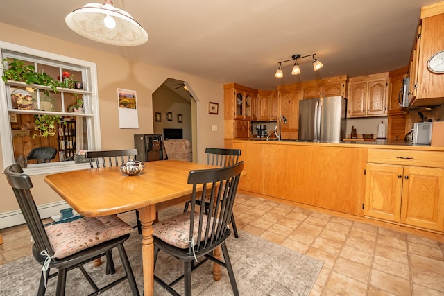 52A Judkins Rd, Harmony, ME 04942 - dining space with light stone finish floors