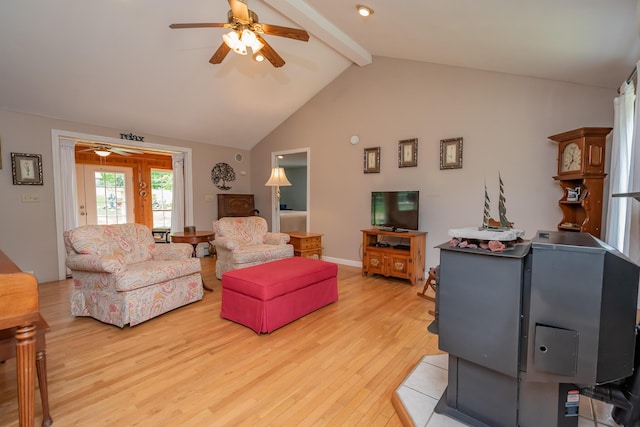 52A Judkins Rd, Harmony, ME 04942 - living area featuring ceiling fan and light wood-type flooring