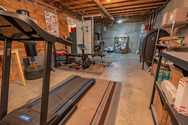 52A Judkins Rd, Harmony, ME 04942 - exercise room with oil tank
