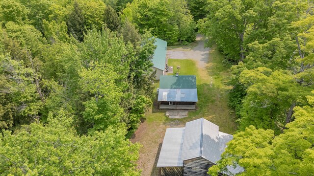 52A Judkins Rd, Harmony, ME 04942 - aerial view of property and surrounding area with a heavily wooded area