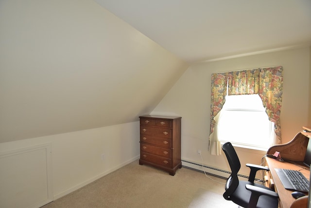 31 Curtis St, South Portland, ME 04106 - office area featuring lofted ceiling and light colored carpet