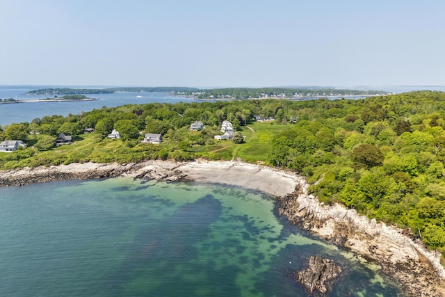 74 Ottawa Ave, Portland, ME 04109 - drone / aerial view of a nearby body of water and a heavily wooded area