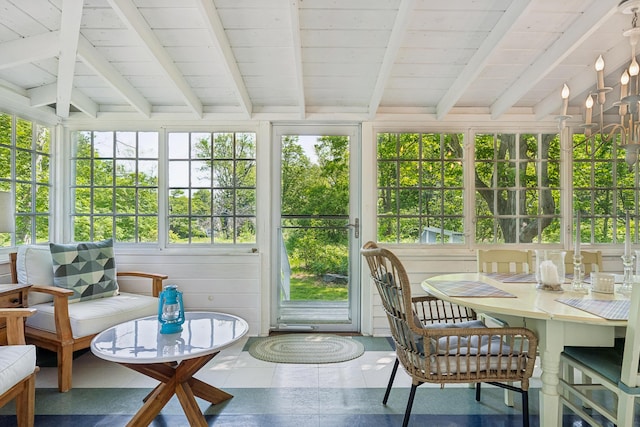 74 Ottawa Ave, Portland, ME 04109 - sunroom featuring wood ceiling