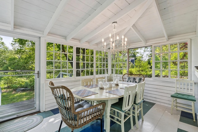 74 Ottawa Ave, Portland, ME 04109 - sunroom featuring a chandelier