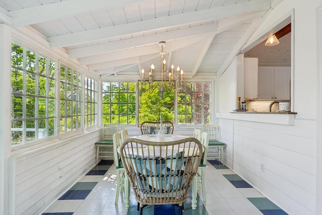 74 Ottawa Ave, Portland, ME 04109 - sunroom / solarium featuring a chandelier