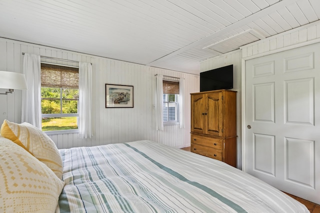 74 Ottawa Ave, Portland, ME 04109 - bedroom featuring wood walls