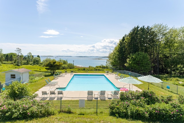 10 S Colony Branch Rd, Harpswell, ME 04079 - community pool with a patio area and a water view