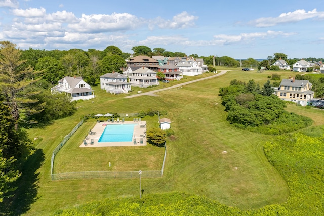 10 S Colony Branch Rd, Harpswell, ME 04079 - aerial view of residential area featuring a pool area