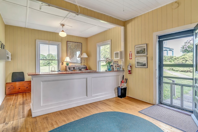 10 S Colony Branch Rd, Harpswell, ME 04079 - welcome area with wooden walls