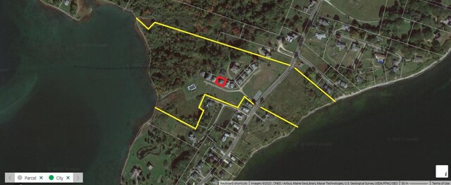 10 S Colony Branch Rd, Harpswell, ME 04079 - aerial view of property's location