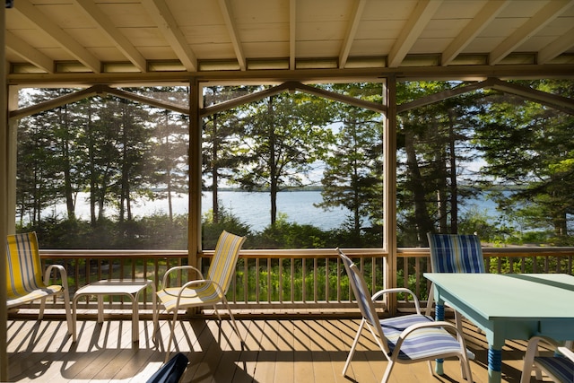 51 W Marginal Rd, Brunswick, ME 04011 - wooden deck featuring a water view