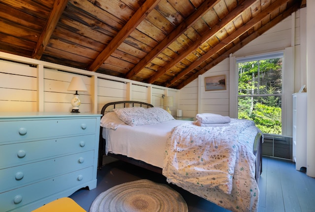 51 W Marginal Rd, Brunswick, ME 04011 - bedroom with wooden ceiling and wood-type flooring