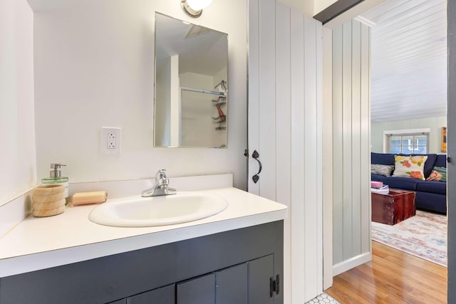 33 Rocky Ln, Ogunquit, ME 03907 - bathroom with vanity and wood finished floors