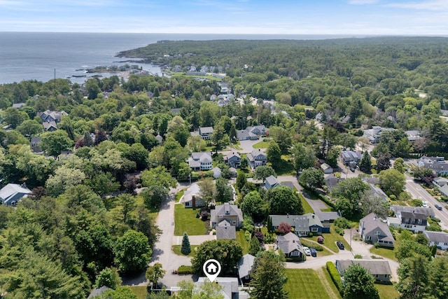 33 Rocky Ln, Ogunquit, ME 03907 - aerial perspective of suburban area featuring a nearby body of water and a forest