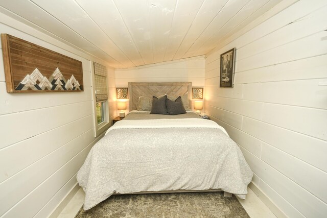 7 Cluff Ln, Bridgton, ME 04009 - bedroom featuring wooden walls