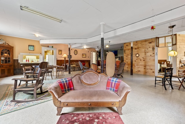 85 Friendship Rd, Waldoboro, ME 04572 - living area with wooden walls