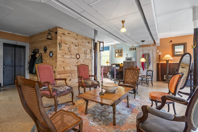 85 Friendship Rd, Waldoboro, ME 04572 - living area with wood walls