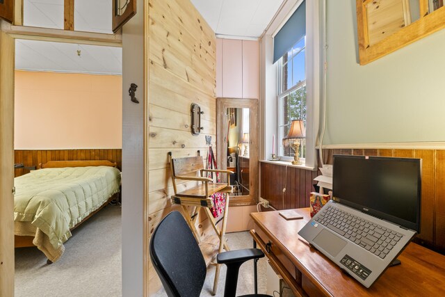 85 Friendship Rd, Waldoboro, ME 04572 - bedroom featuring wooden walls and wainscoting