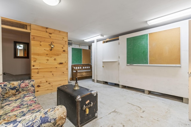 85 Friendship Rd, Waldoboro, ME 04572 - living area featuring unfinished concrete flooring
