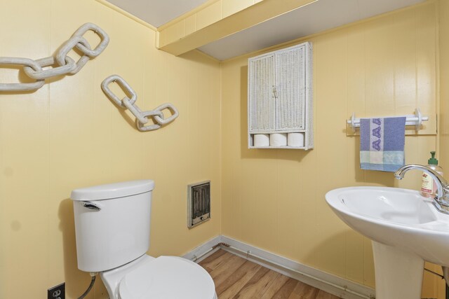 85 Friendship Rd, Waldoboro, ME 04572 - half bathroom featuring toilet and wood finished floors