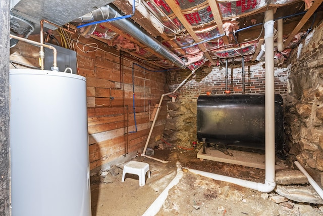 85 Friendship Rd, Waldoboro, ME 04572 - utility room featuring water heater and oil tank