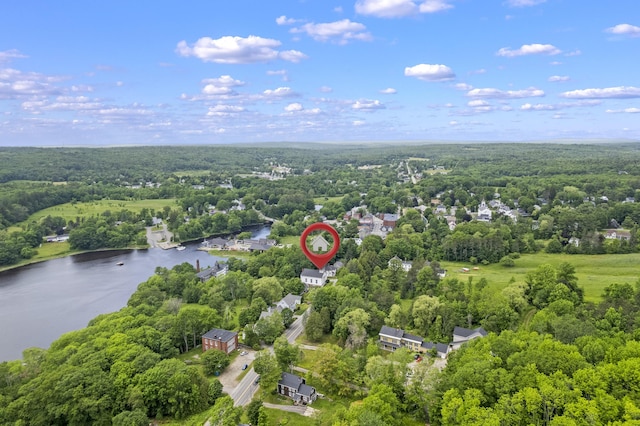 85 Friendship Rd, Waldoboro, ME 04572 - drone / aerial view of a heavily wooded area and a large body of water