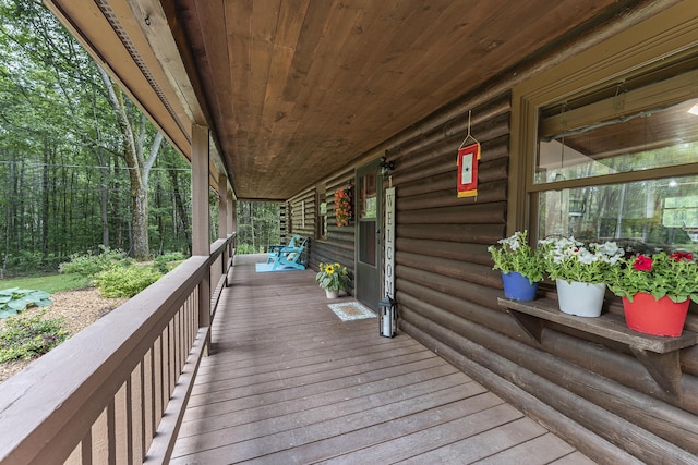 509 Upper Guinea Rd, Lebanon, ME 04027 - view of wooden porch