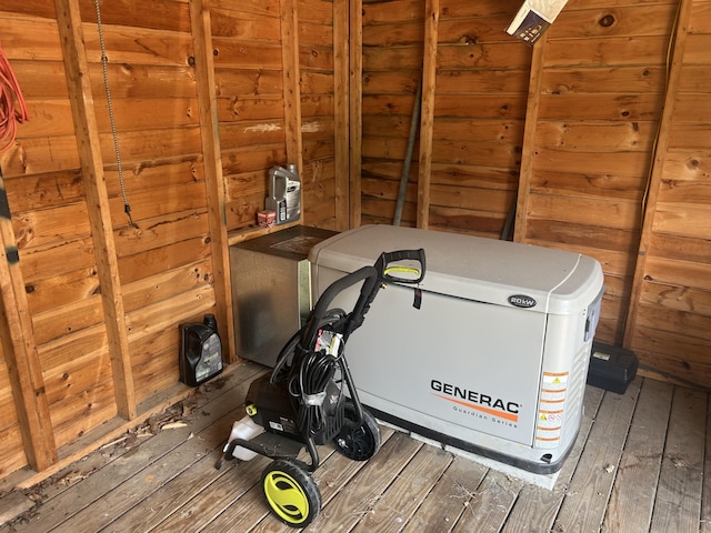 8 Camp Rd, Hartford, ME 04220 - detailed view of wood walls and a power unit