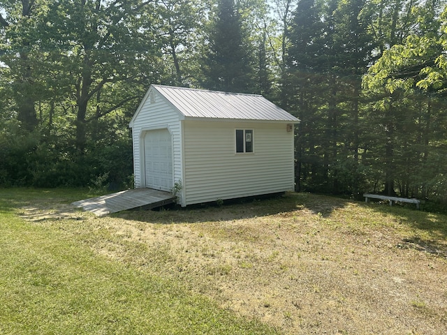 8 Camp Rd, Hartford, ME 04220 - view of outbuilding with a wooded view