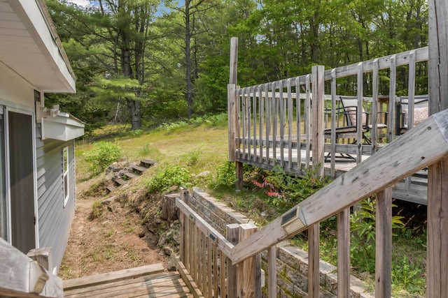 133 Middlesex Rd, Topsham, ME 04086 - view of yard featuring a wooden deck