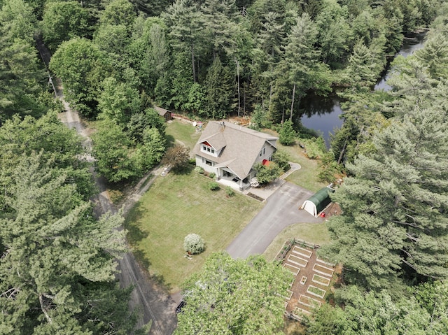 15 Brookview Dr, Bucksport, ME 04416 - aerial view of property and surrounding area featuring a nearby body of water and a heavily wooded area