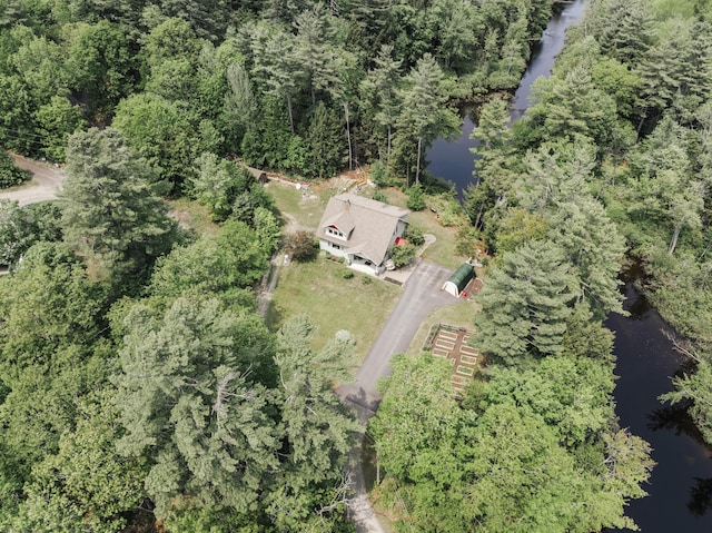 15 Brookview Dr, Bucksport, ME 04416 - aerial view of property and surrounding area featuring a large body of water and a heavily wooded area
