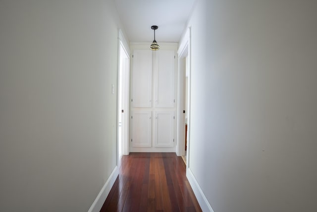 15 Brookview Dr, Bucksport, ME 04416 - hall with dark wood-style flooring and baseboards