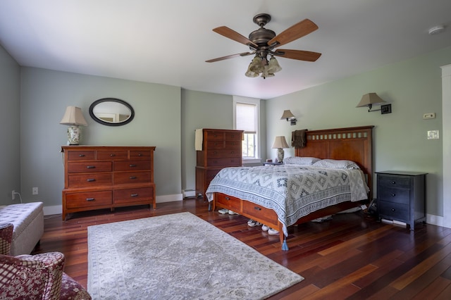 15 Brookview Dr, Bucksport, ME 04416 - bedroom featuring wood finished floors, ceiling fan, and baseboards